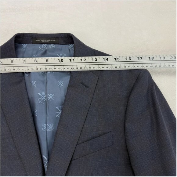 John Varvatos Bleecker Blazer Jacket Navy Cerruti Prestige 130's Wool Luxury - Picture 15 of 16